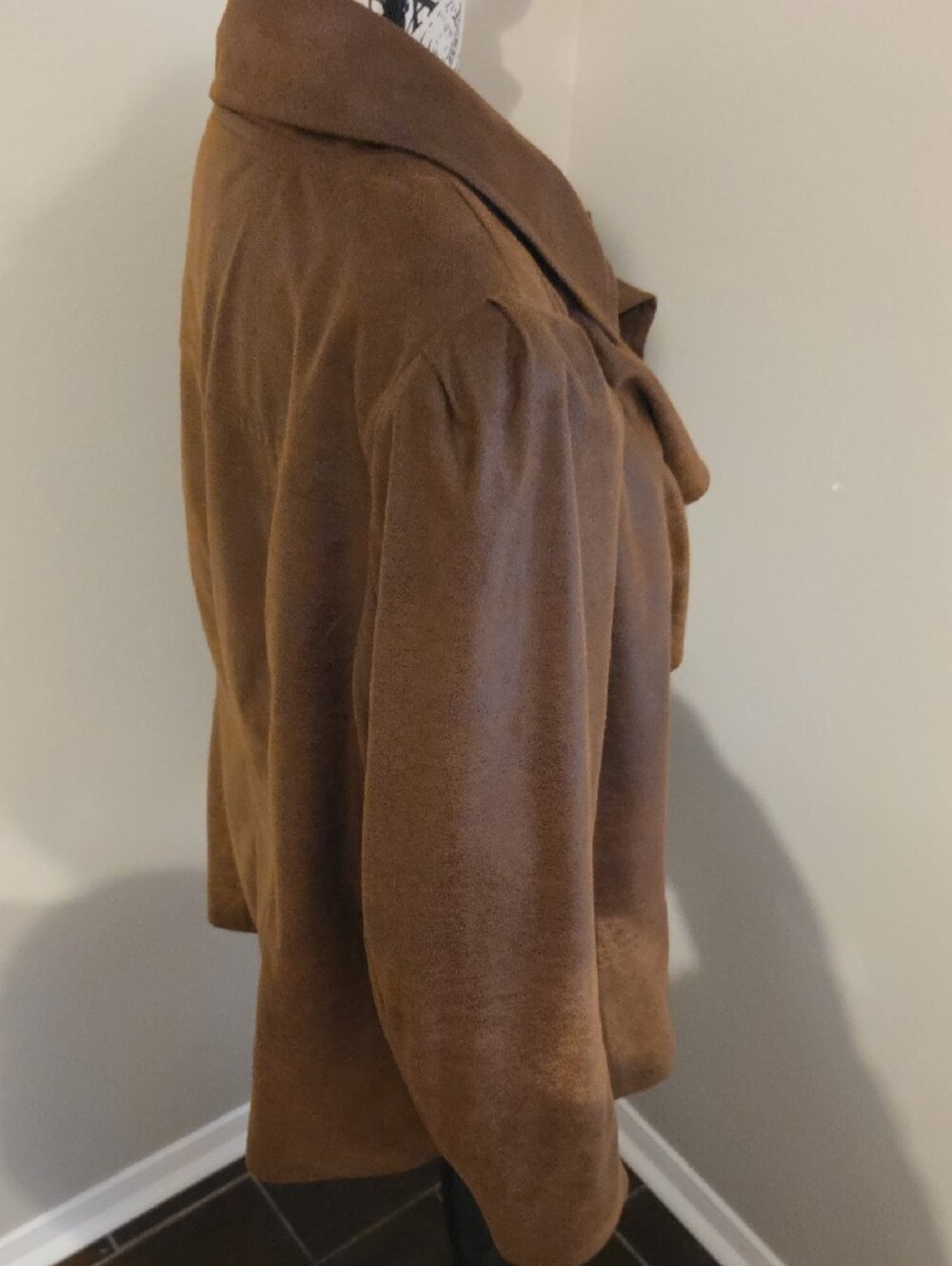 Women's INC International Concepts Brown Ruffle-Front Blazer Size 2X - Picture 7 of 8